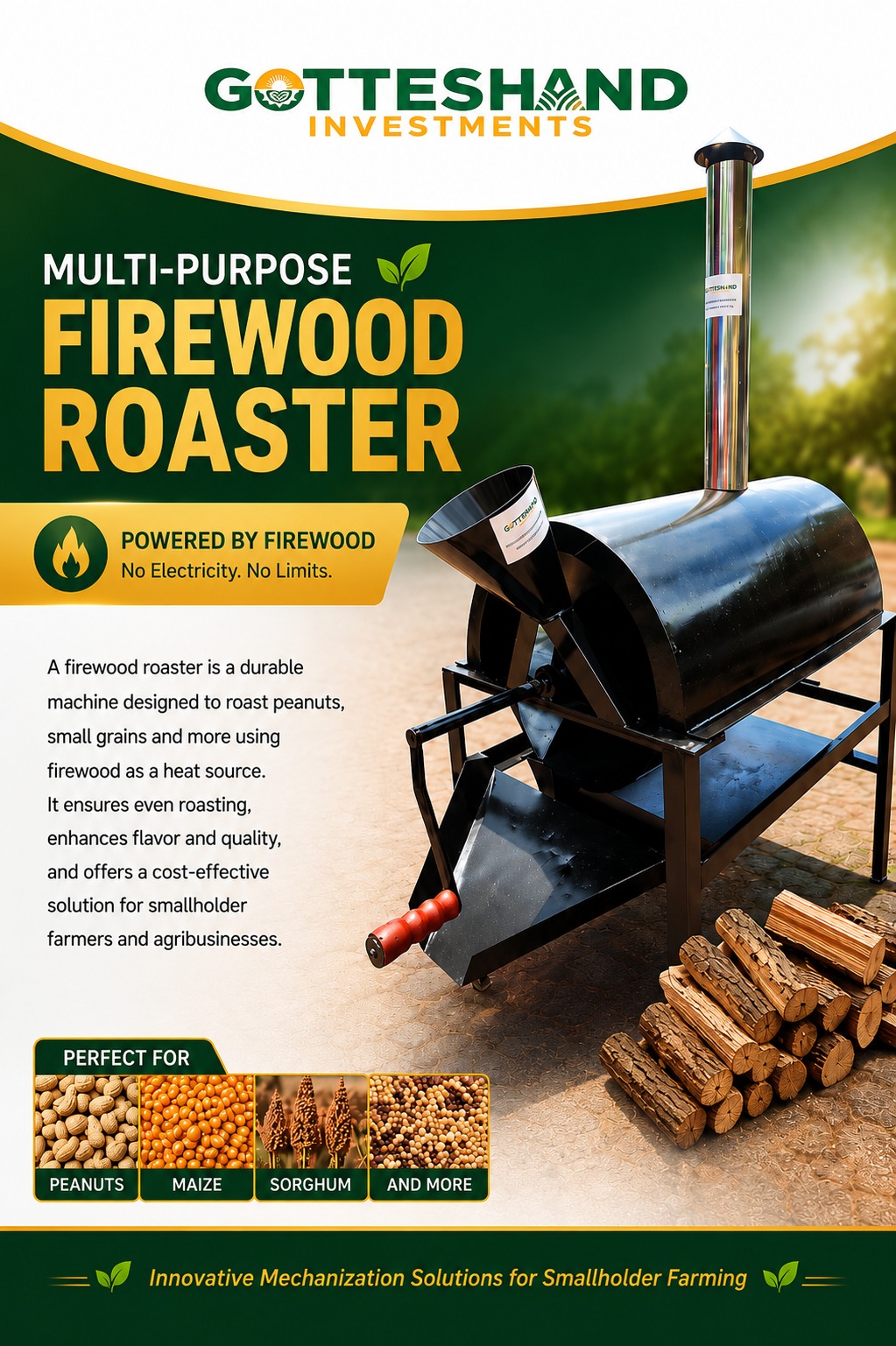 Multi-Purpose Firewood Roaster